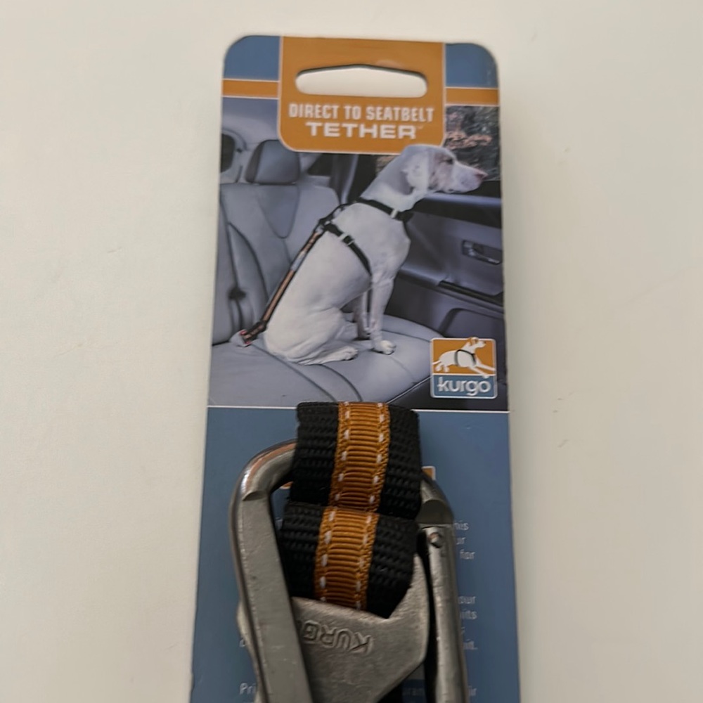 Dog seatbelt tether